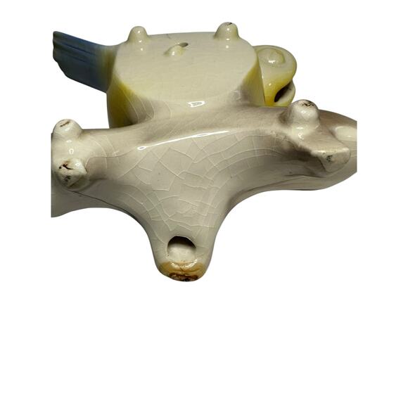 Vintage ceramic bird scissors string holder wall pocket - Picture 8 of 10